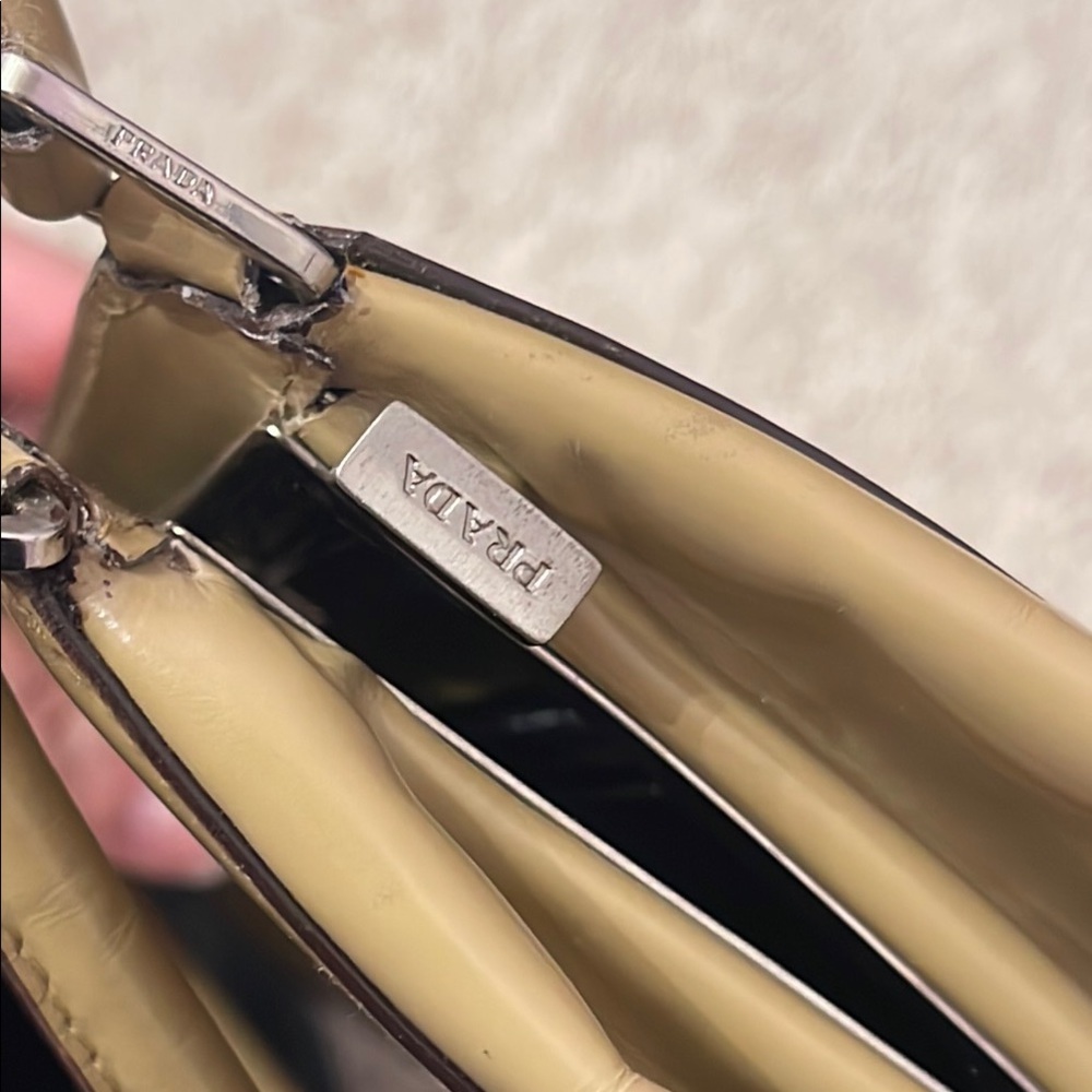 Prada Tan and Black Shoulder Bag - Picture 4 of 6